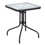 Lauko stalas su 60x60 cm stikliniu stalviršiu – Paveikslėlis 5