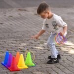 Lauko žaidimų rinkinys 3in1 su kūgiais, lankeliais ir maišeliais