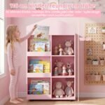 Lentyna vaikams Montessori stiliaus knygų ir žaislų (Rožinė) – Paveikslėlis 4