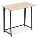 Lofto stiliaus sulankstomas stalas 80x45 cm šviesaus ąžuolo