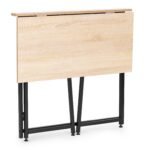 Lofto stiliaus sulankstomas stalas 80x45 cm šviesaus ąžuolo
