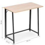 Lofto stiliaus sulankstomas stalas 80x45 cm šviesaus ąžuolo