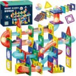 Magnetinė 3D kamuoliukų trasa su šviečiančiais kamuoliukais