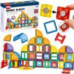 Magnetinės 3D kaladėlės piliai