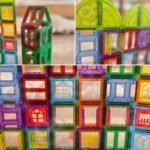 Magnetinės 3D kaladėlės piliai, 100 dalių