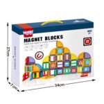 Magnetinės 3D kaladėlės piliai, 100 dalių