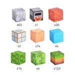 Magnetinės kaladėlės gamtos motyvais, 108 detalės
