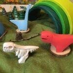 Magnetinis 3D dinozaurų konstruktorius su diorama – Paveikslėlis 5