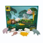 Magnetinis konstravimo rinkinys miško gyvūnų diorama