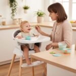 Maitinimo kėdutė 6-in-1 su dygsniuota sėdyne