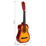 Medinė klasikinė šešių stygų gitara vaikams