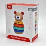 Medinė meškučio formos piramidė su 11 detalių – Paveikslėlis 17
