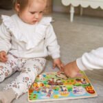 Medinė montessori ūkio dėlionė su rankenėlėmis
