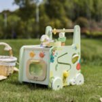 Medinis stumdukas-virtuvėlė 2in1 su reguliuojamais ratais – Paveikslėlis 6