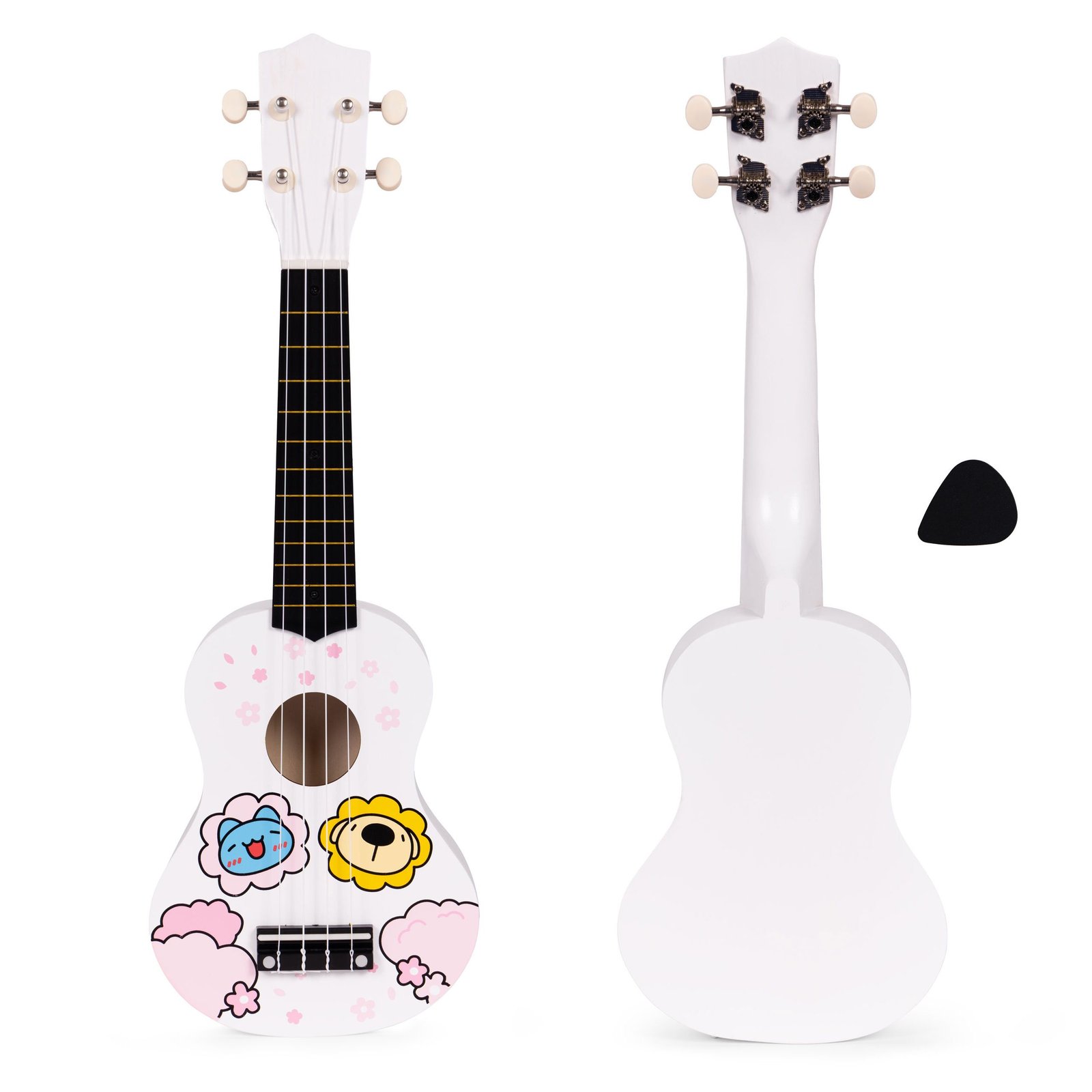 Medinė ukulelė vaikams su 4 nailono stygomis