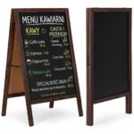 Medinis dvipusis kreidinis reklaminis stovas 83x50 cm