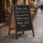 Medinis dvipusis kreidinis reklaminis stovas 83x50 cm – Paveikslėlis 3