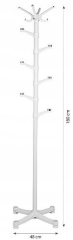 Metalinė drabužių kabykla su 14 kabliukų, 180 cm – Paveikslėlis 5