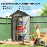 Metalinis įrankių namelis su dvišlaičiu stogu ir ventiliacija – Paveikslėlis 4