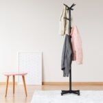 Metalinis stovas drabužiams, juodas, 180 cm aukščio – Paveikslėlis 6