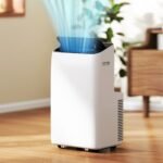 Mobilus oro kondicionierius 12000 BTU su inverteriu ir reguliuojamu 60° oro srautu