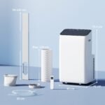 Mobilus oro kondicionierius 12000 BTU su inverteriu ir reguliuojamu 60° oro srautu