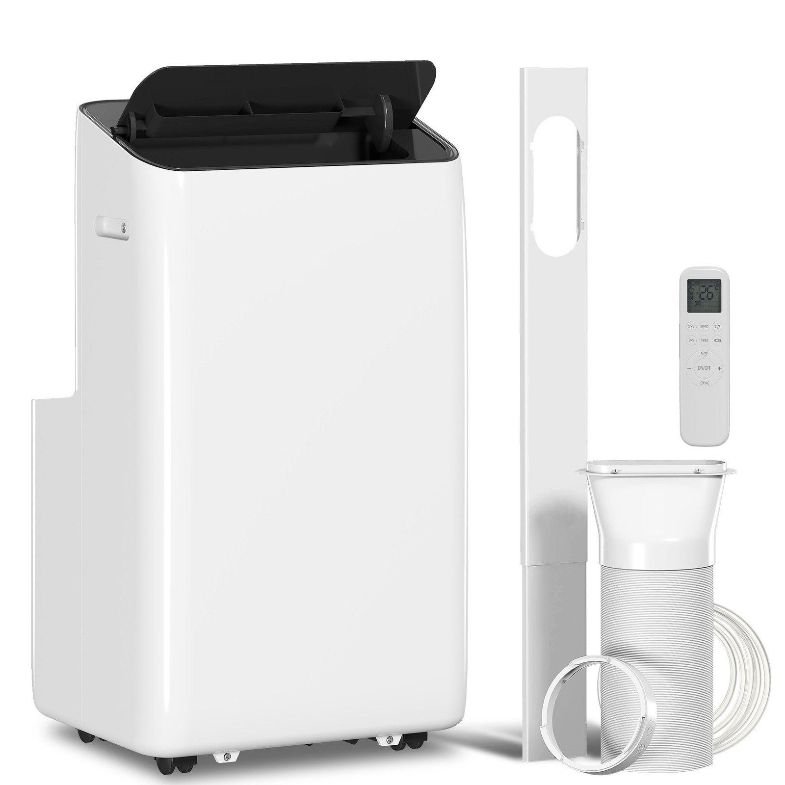Mobilus oro kondicionierius 12000 BTU su inverteriu ir reguliuojamu 60° oro srautu