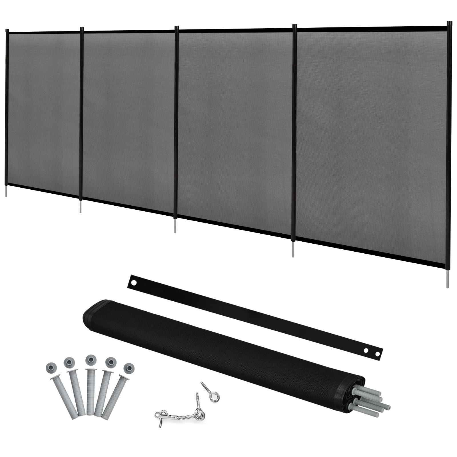 Modulinė apsauginė tvora baseinams ir tvenkiniams (366 x 122 cm) (Juoda) Modulinė apsauginė tvora baseinams ir tvenkiniams (366 x 122 cm) (Juoda)