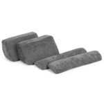 Modulinė sofa vaikams iš pilko šinilo audinio