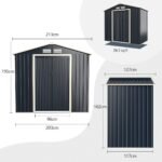 Modulinis metalinis sodo sandėliukas su ventiliacija ir užraktu (Pilka) – Paveikslėlis 2