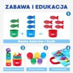 Mokomasis žvejybos rinkinys su skaičiavimo puodeliais, 22 dalys