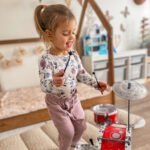 Muzikinis būgnų rinkinys vaikams su lėkšte ir lazdelėmis – Paveikslėlis 6