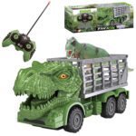 Nuotolinio valdymo dinozaurų automobilis su figūrėle