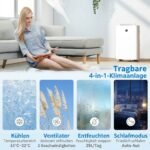 Oro kondicionierius mobilus 12000 BTU, 4 funkcijų ir išmaniuoju WiFi valdymu