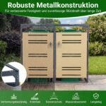 Oro sąlygoms atspari dviguba šiukšliadėžių dėžė (Geltona) – Paveikslėlis 5