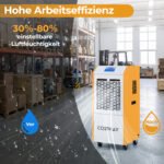 Oro sausintuvas komercinis galingas su integruota pompa 90 l/d našumas (Geltona) – Paveikslėlis 4