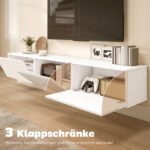 Pakabinama TV spintelė su 3 atverčiamais skyriais 180 cm – Paveikslėlis 5