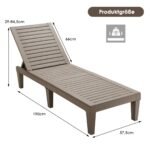 Paplūdimio skėtis šiaudų imitacijos (Ø 175 cm) ir reguliuojamas lauko gultas (Ruda) – Paveikslėlis 2