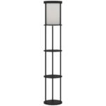 Pastatomas šviestuvas su 3 lentynėlėmis