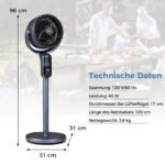 Pastatomas ventiliatorius su reguliuojamu aukščiu ir 8 greičio lygiais (Pilka) – Paveikslėlis 2