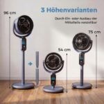 Pastatomas ventiliatorius su reguliuojamu aukščiu ir 8 greičio lygiais (Pilka) – Paveikslėlis 3