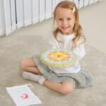 Pastelinė Montessori dėlionė mandaloms su gėlių motyvais