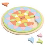 Pastelinė Montessori dėlionė mandaloms su gėlių motyvais