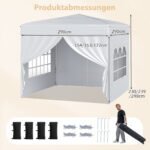 Greitai išskleidžiamas paviljonas su keturiomis sienomis reguliuojamo aukščio (Balta) – Paveikslėlis 2