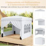 Greitai išskleidžiamas paviljonas su keturiomis sienomis reguliuojamo aukščio (Balta) – Paveikslėlis 5