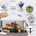 Paviljonas išskleidžiamas greito surinkimo su nuimamomis sienelėmis 3 x 4,5 m (Balta) – Paveikslėlis 4