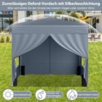 Paviljonas profesionalus greito surinkimo su nuimamomis sienomis 3x3 m (Pilka)