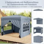 Paviljonas profesionalus greito surinkimo su nuimamomis sienomis 3x3 m (Pilka)