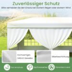 Sulankstomas paviljonas su šoninėmis sienelėmis 3x6 m (Balta) – Paveikslėlis 5