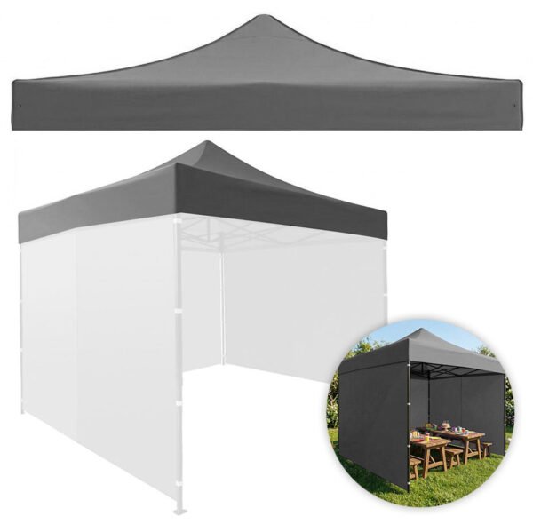 Paviljono pilka stogo danga 3x3 m iš 420D PVC audinio